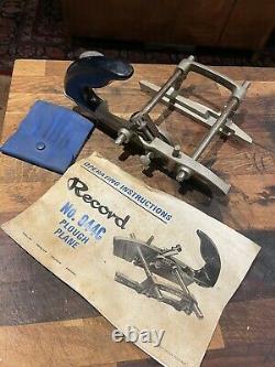 Record 044C Plough Plane Complete With Cutters and a copy of instructions