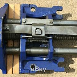 Record 52 ½ D Made in England Woodworking Blue Quick Release Shop Bench Vise EXC