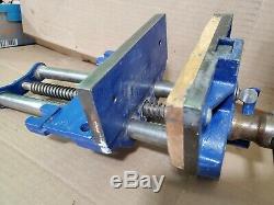 Record 52 ED Woodworking Vise under Work Bench