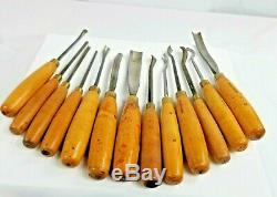 Reduced 30%set Of 13 Wood Carving Tools By Marples Of Sheffield, Uk