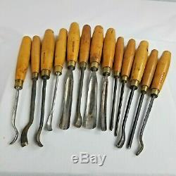 Reduced 30%set Of 13 Wood Carving Tools By Marples Of Sheffield, Uk