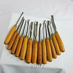 Reduced 30%set Of 13 Wood Carving Tools By Marples Of Sheffield, Uk