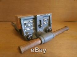 Restored Vintage Morgan No 300A 7 Woodworking Bench Vise With New Handle & Jaws