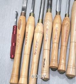 Robert Sorby HHS Woodturning Lathe Tools Chisel Sheffield England 13 Pieces Lot