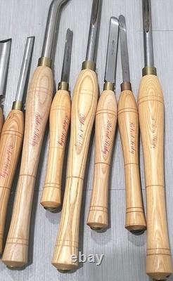 Robert Sorby HHS Woodturning Lathe Tools Chisel Sheffield England 13 Pieces Lot