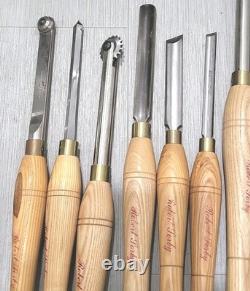 Robert Sorby HHS Woodturning Lathe Tools Chisel Sheffield England 13 Pieces Lot