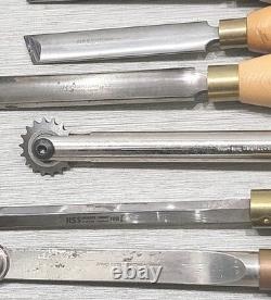 Robert Sorby HHS Woodturning Lathe Tools Chisel Sheffield England 13 Pieces Lot