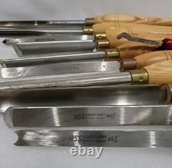 Robert Sorby HHS Woodturning Lathe Tools Chisel Sheffield England 13 Pieces Lot
