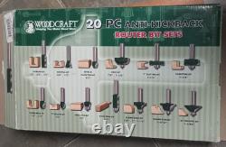 Router bit set by Woodcraft 19-piece 1/2 shank new in Wood Case never used