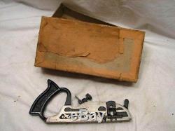 SARGENT NO. 196 RABBET PLANE WOODWORKING ANTIQUE TOOL WithORIG BOX