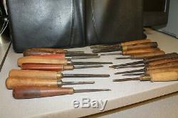 SET OF 17 WOODCARVING, ANTIQUE CARVING TOOLS my Personal tools