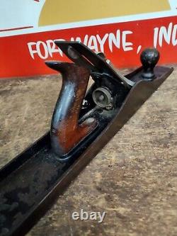 STANLEY BAILEY NO 7 SMOOTH BOTTOM WOODWORKING PLANE With Block Logo Blade