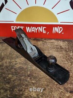 STANLEY BAILEY NO 7 SMOOTH BOTTOM WOODWORKING PLANE With Block Logo Blade