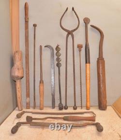 Sabot Clogger tools antique woodworking draw knife collectible early primitive