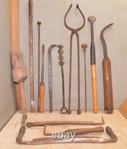 Sabot Clogger tools antique woodworking draw knife collectible early primitive