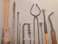 Sabot Clogger tools antique woodworking draw knife collectible early primitive