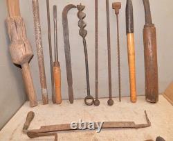 Sabot Clogger tools antique woodworking draw knife collectible early primitive