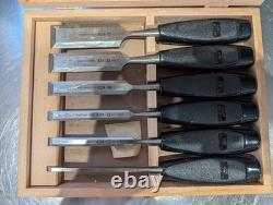 Sandvik 424 Chisel Set 6 Piece Swedish Steel Woodworking 6-32mm Wood Carving NIC