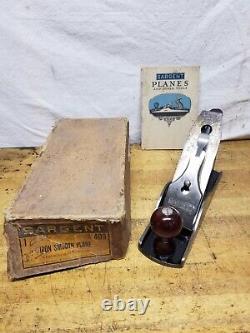 Sargent 409 Smoothing No. 4 Size Vintage Jack Plane Woodworking Tool Orig. Box