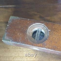 Scarce Antique 15 E. Preston Birmingham No. 98 Brass Mahogany Spirit Level VGC