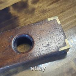 Scarce Antique 15 E. Preston Birmingham No. 98 Brass Mahogany Spirit Level VGC