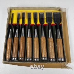 Sentora Japanese Chisels Set of 8 Fine Woodworking Tools Vintage with BOX