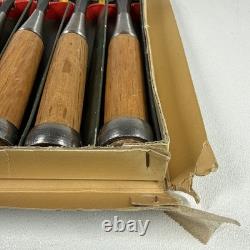 Sentora Japanese Chisels Set of 8 Fine Woodworking Tools Vintage with BOX