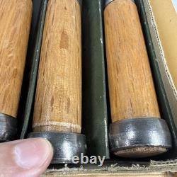 Sentora Japanese Chisels Set of 8 Fine Woodworking Tools Vintage with BOX