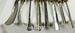 Set 8 Woodcarving Antique Carving Tools Sheffield Makers, Marples, Addis, Taylor