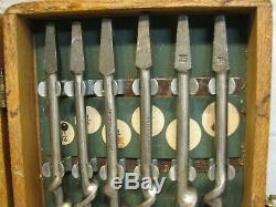 Set Irwin Drill Brace Bits Tool Wood Auger withBox Carpenters Woodworking 1/4 1