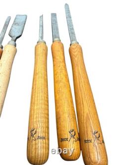 Set Of 10 Vintage Antique Wood Working Tools Chisels Buck Bros & More