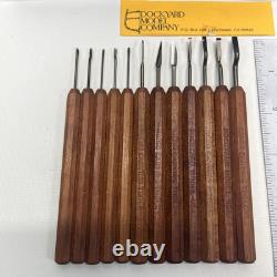 Set Of 12 Dockyard Micro Wood Carving Tools