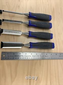 Set Of 4 Marples Woodworking Bevel Edge Paring Chisels Sheffield England