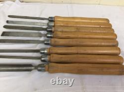 Set Of 8 Vintage GREENLEE LATHE CHISELS 17. Wood Working Hand Tools