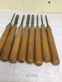 Set Of 8 Vintage GREENLEE LATHE CHISELS 17. Wood Working Hand Tools