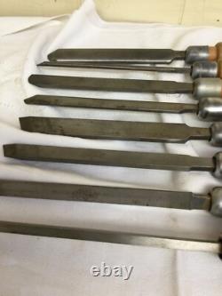 Set Of 8 Vintage GREENLEE LATHE CHISELS 17. Wood Working Hand Tools