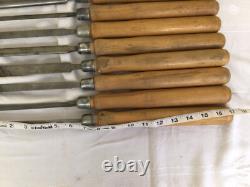 Set Of 8 Vintage GREENLEE LATHE CHISELS 17. Wood Working Hand Tools