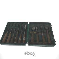 Set of 10 Japanese Chisel Nomi Carpenter Tool Hand Tool wood working 08249