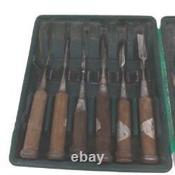 Set of 10 Japanese Chisel Nomi Carpenter Tool Hand Tool wood working 08249