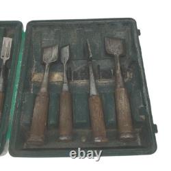Set of 10 Japanese Chisel Nomi Carpenter Tool Hand Tool wood working 08249