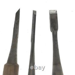 Set of 10 Japanese Chisel Nomi Carpenter Tool Hand Tool wood working 08249