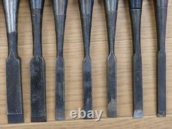 Set of 10 Japanese Chisel Nomi Carpenter Tool Hand Tool wood working 102215