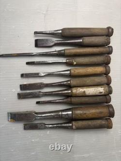 Set of 10 Japanese Chisel Nomi Carpenter Tool Hand Tool wood working 10223