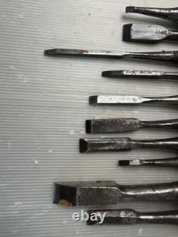 Set of 10 Japanese Chisel Nomi Carpenter Tool Hand Tool wood working 10223