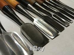 Set of 10Japanese Bench ChiselsOire NomiMULTI URAWoodworking ToolsMortising