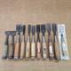 Set of 11 Japanese Chisel Nomi Carpenter Tool Hand Tool wood working 010133