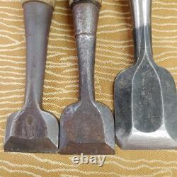 Set of 11 Japanese Chisel Nomi Carpenter Tool Hand Tool wood working 010133