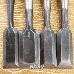 Set of 11 Japanese Chisel Nomi Carpenter Tool Hand Tool wood working 010133