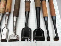 Set of 11 Japanese Chisel Nomi Carpenter Tool Hand Tool wood working 12021