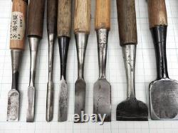 Set of 11 Japanese Chisel Nomi Carpenter Tool Hand Tool wood working 12021